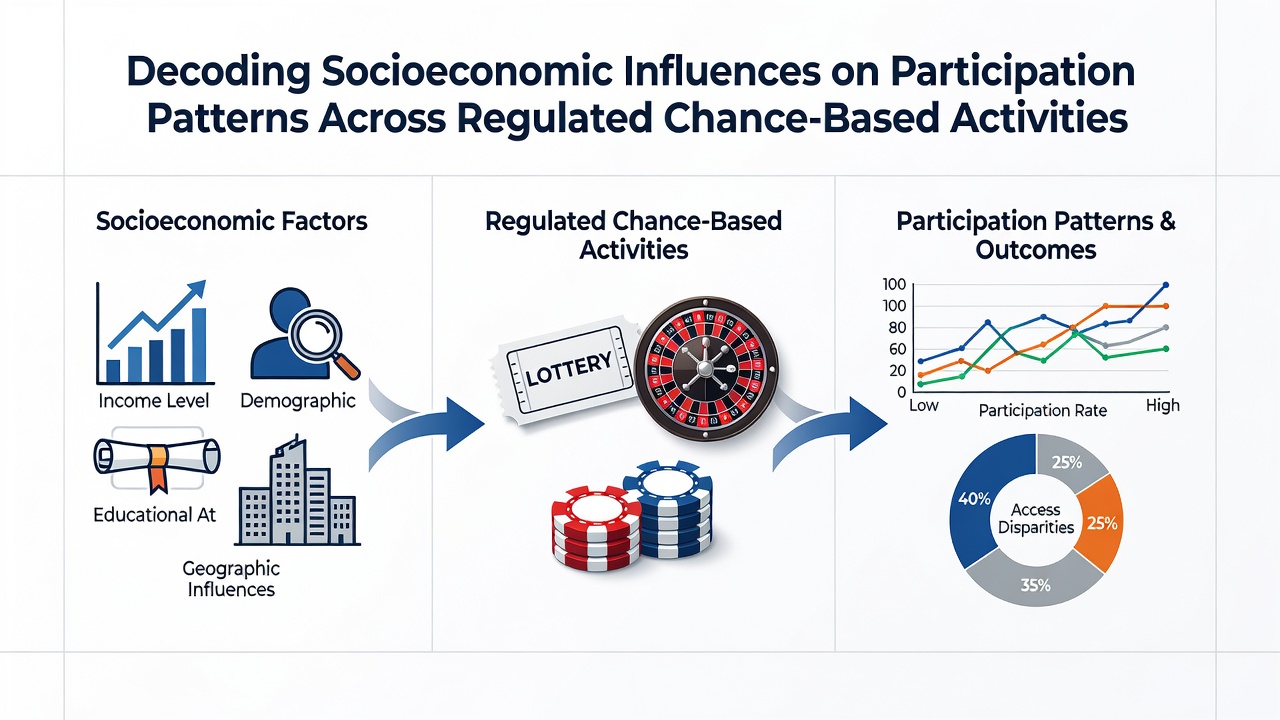 Visual representation of socioeconomic factors affecting participation in regulated gambling activities