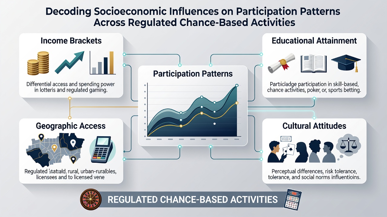 Chart showing participation rates across different socioeconomic groups in regulated gaming
